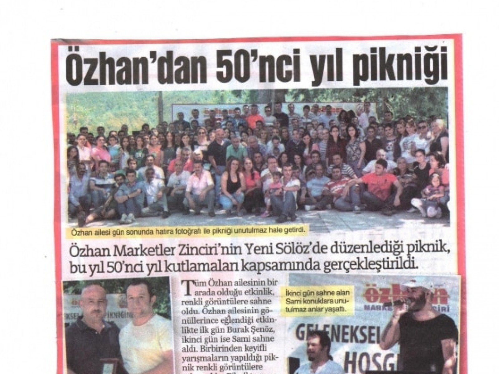 Özhan ailesine özel 50’nci yıl pikniği